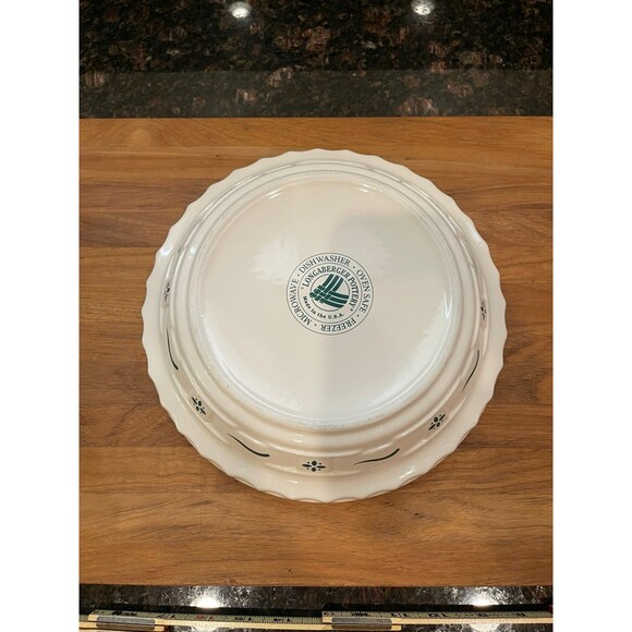 Longaberger Woven Traditions Classic green Pie Plate - Picture 5 of 5